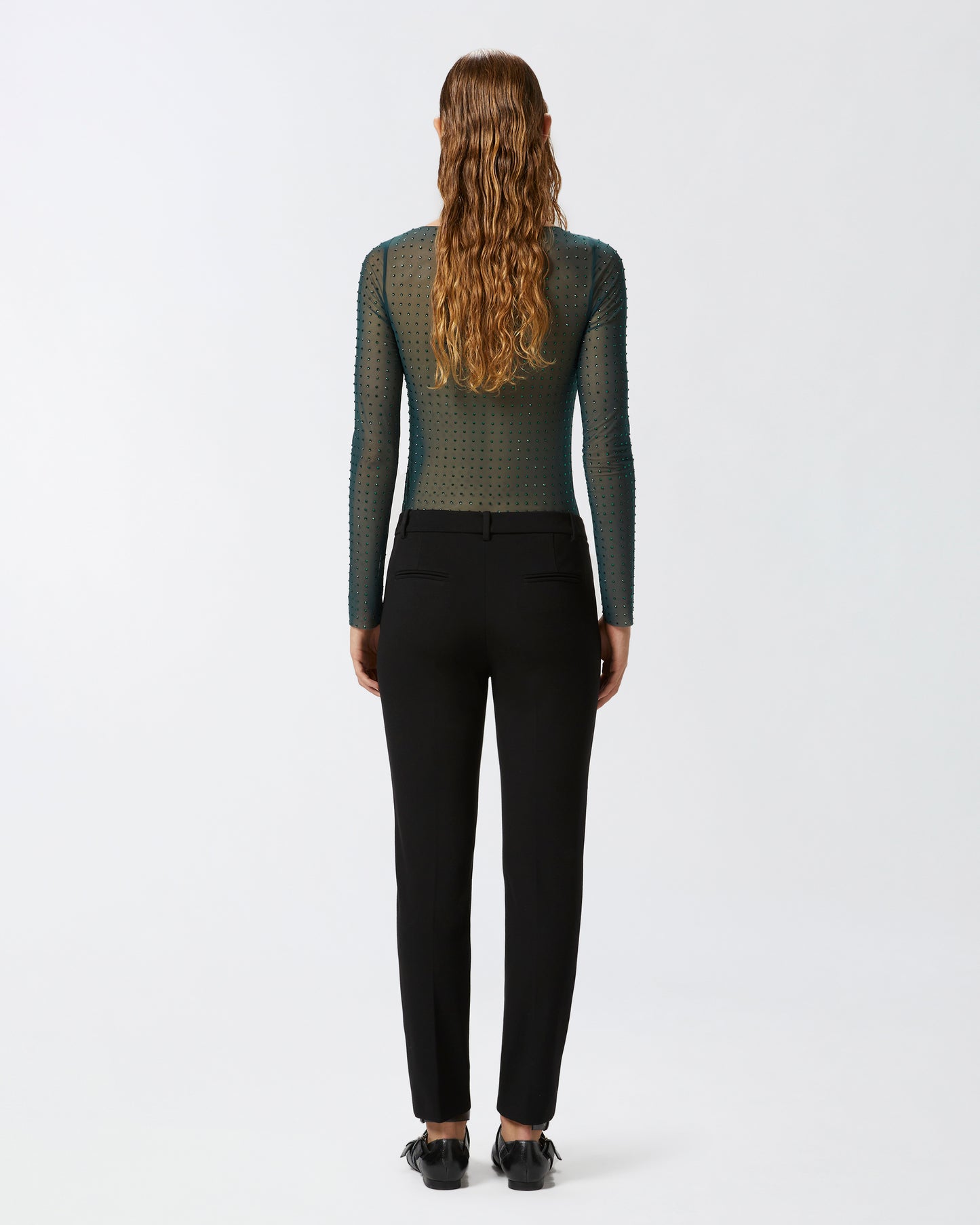Pantaloni a sigaretta con piega stirata Pinko