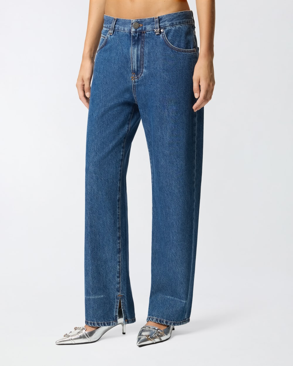 Jeans loose con spacco al fondo Pinko