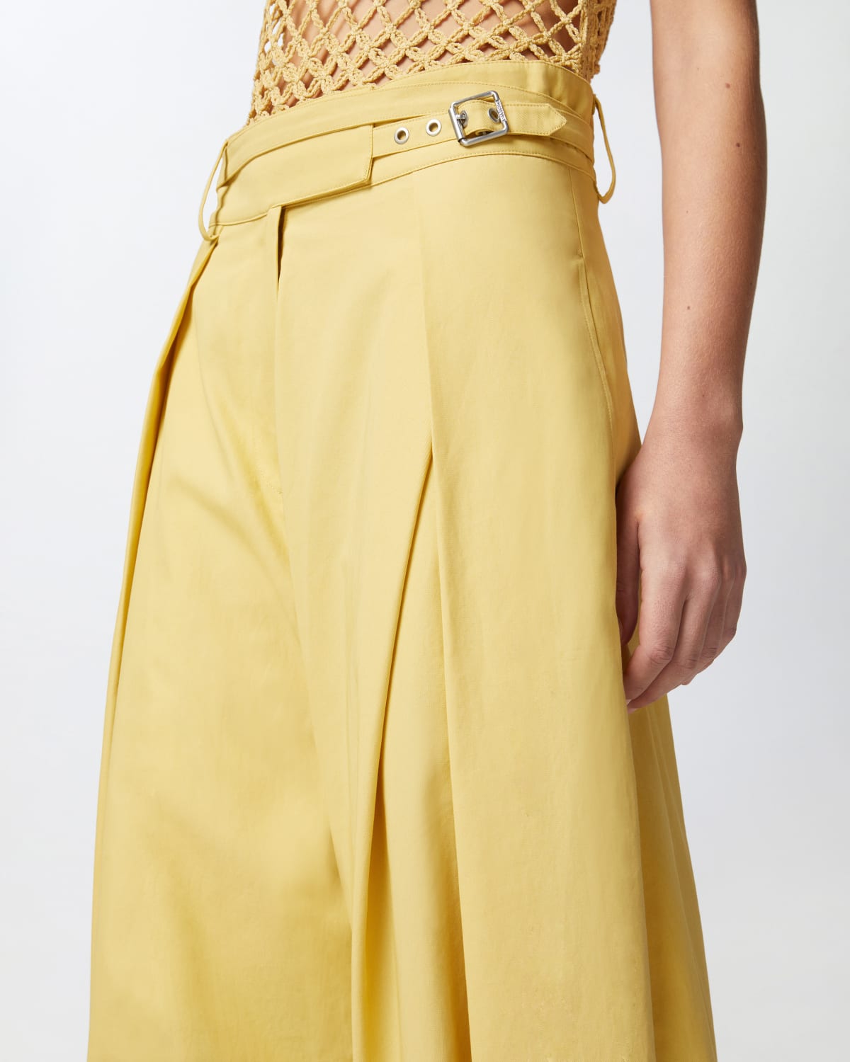 Pantaloni larghi con cinturini in vita Pinko