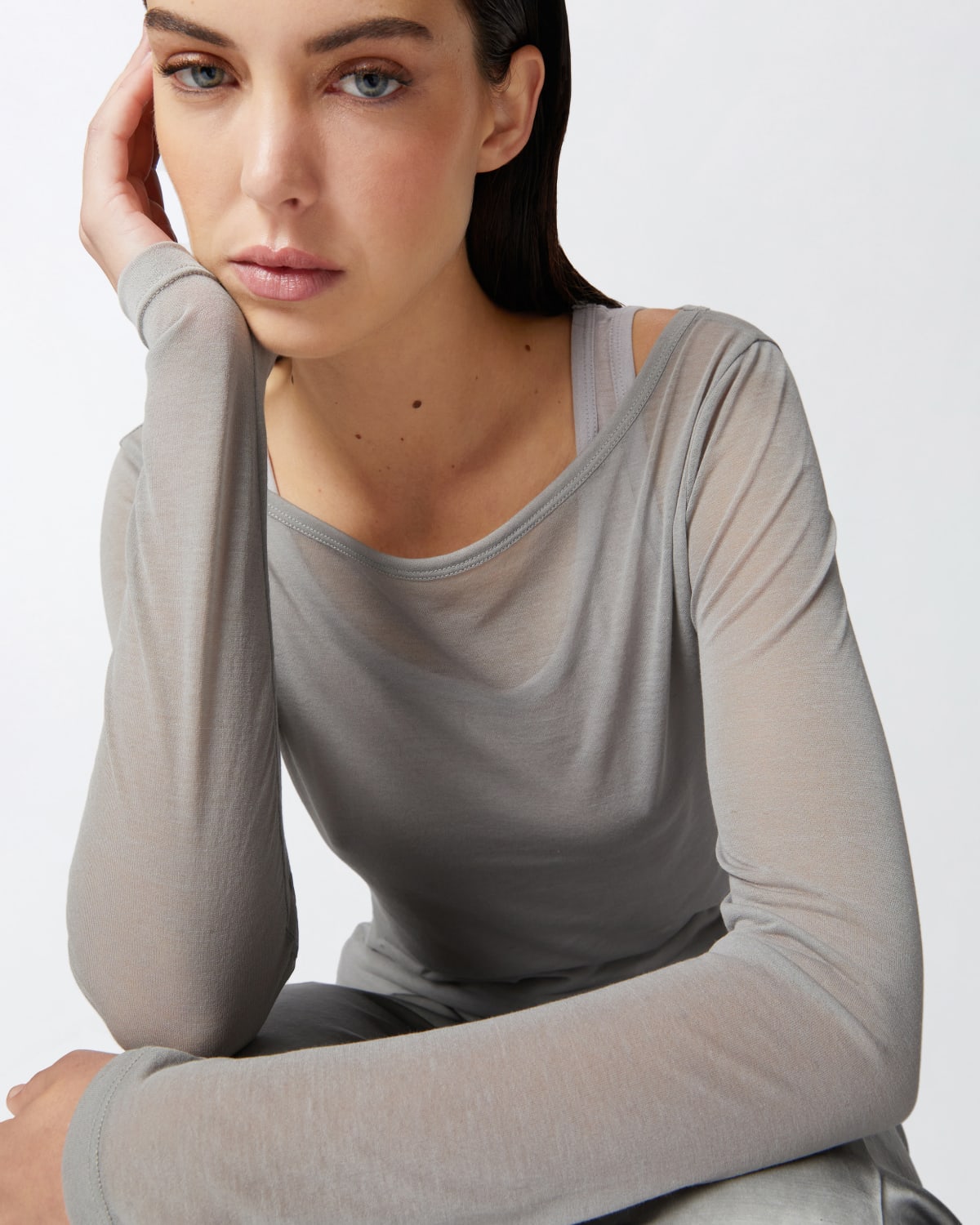Maglia jersey garza leggera a maniche lunghe Pinko