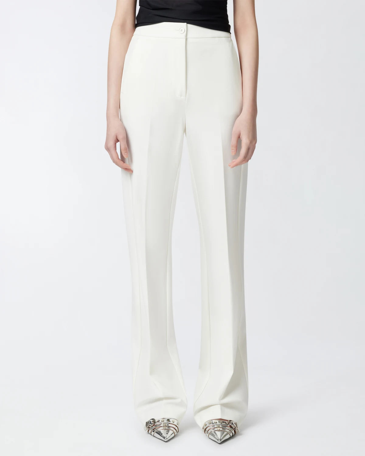 Pantaloni eleganti svasati a vita alta Pinko