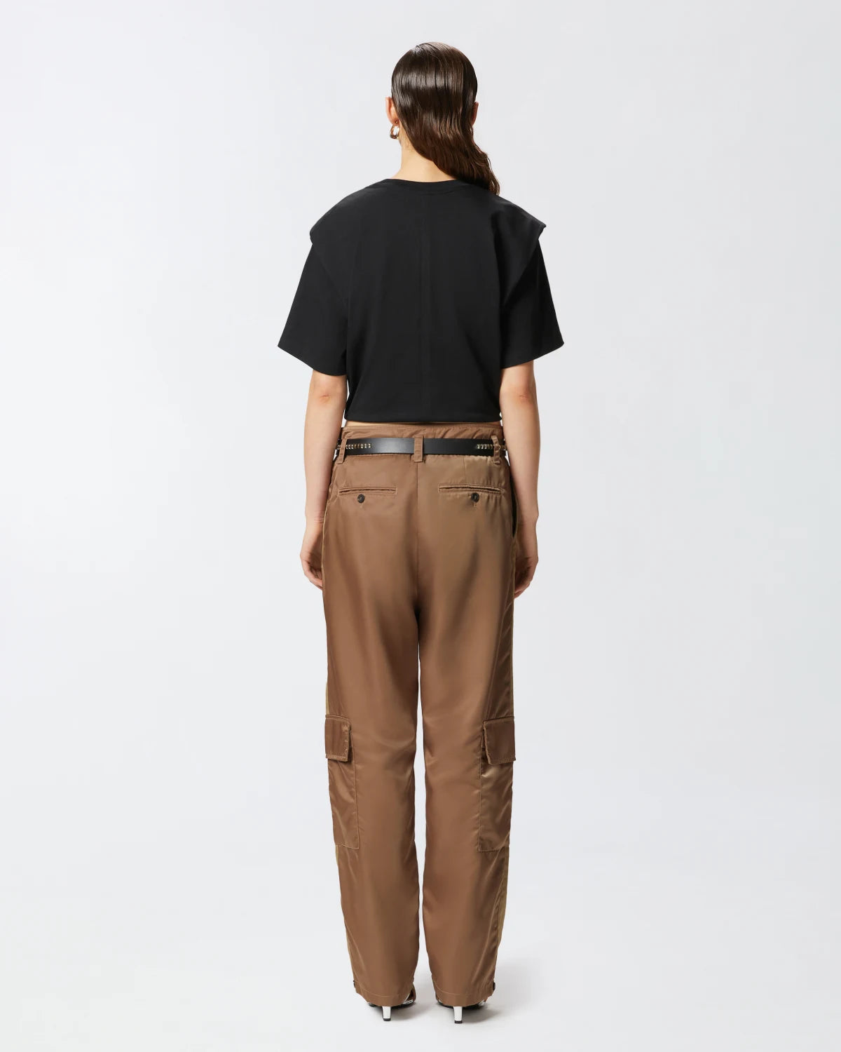 T-shirt corta con nodo davanti Pinko