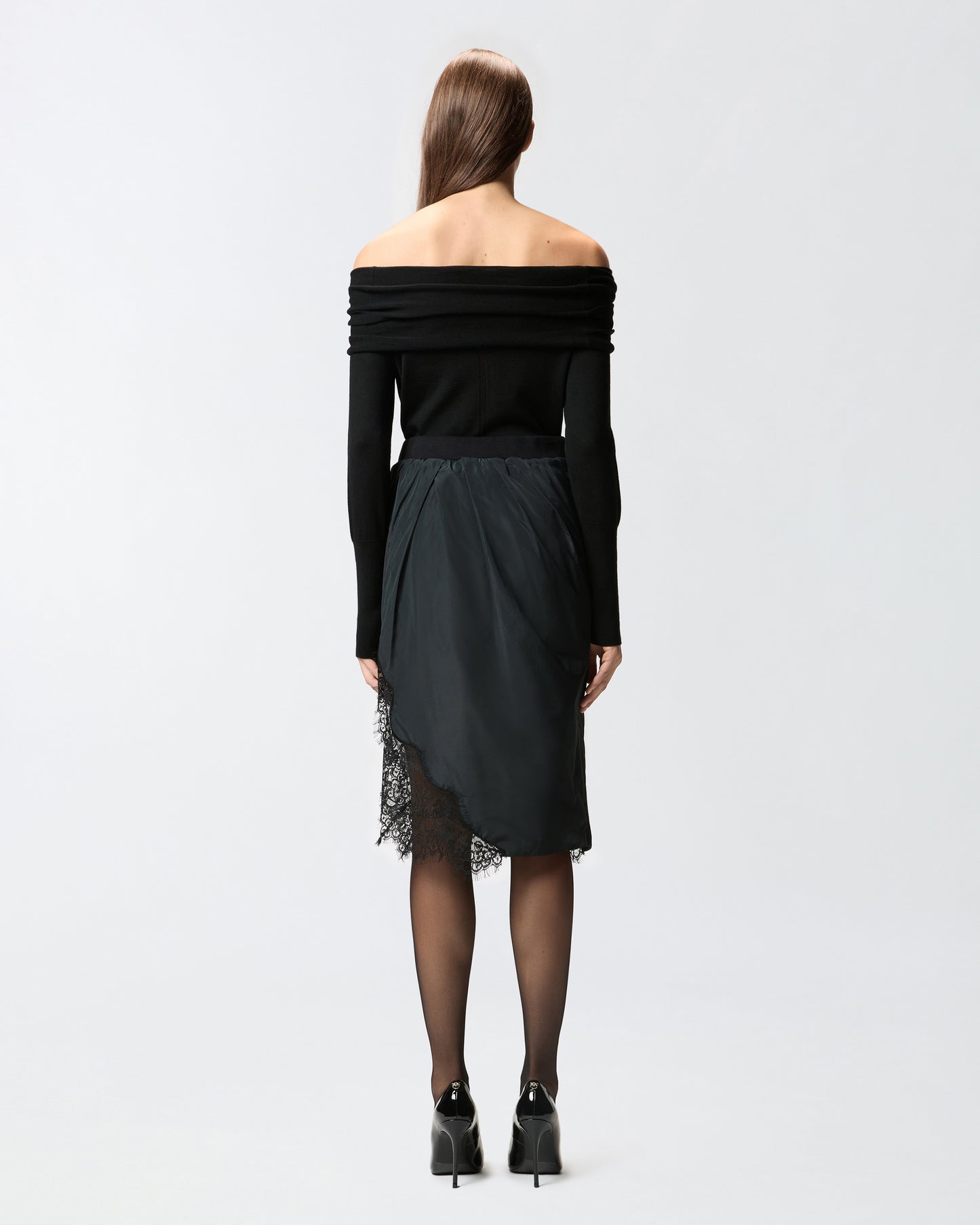 Maglia con collo sciallato Pinko