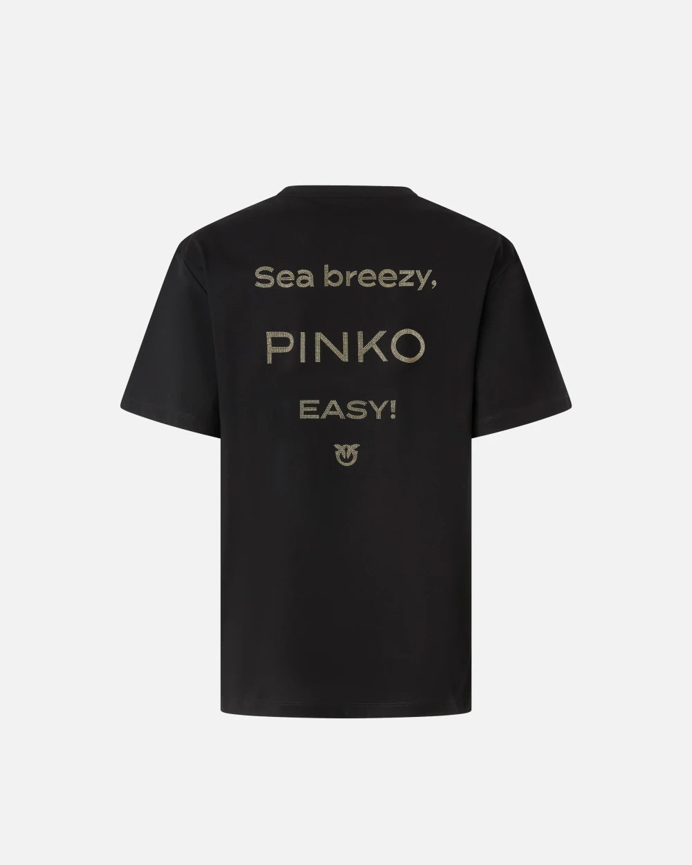 T-shirt logo strass Pinko