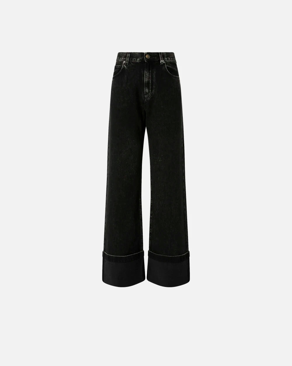 Jeans wide-leg in denim black Pinko