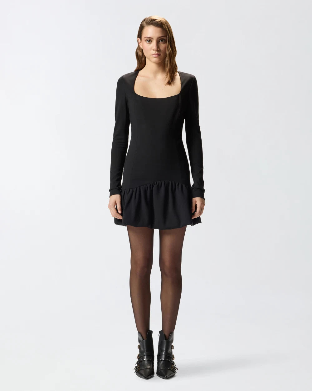 Mini abito con scollo squadrato Pinko