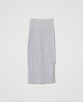 Gonna longuette in maglia misto lana e lurex Twinset