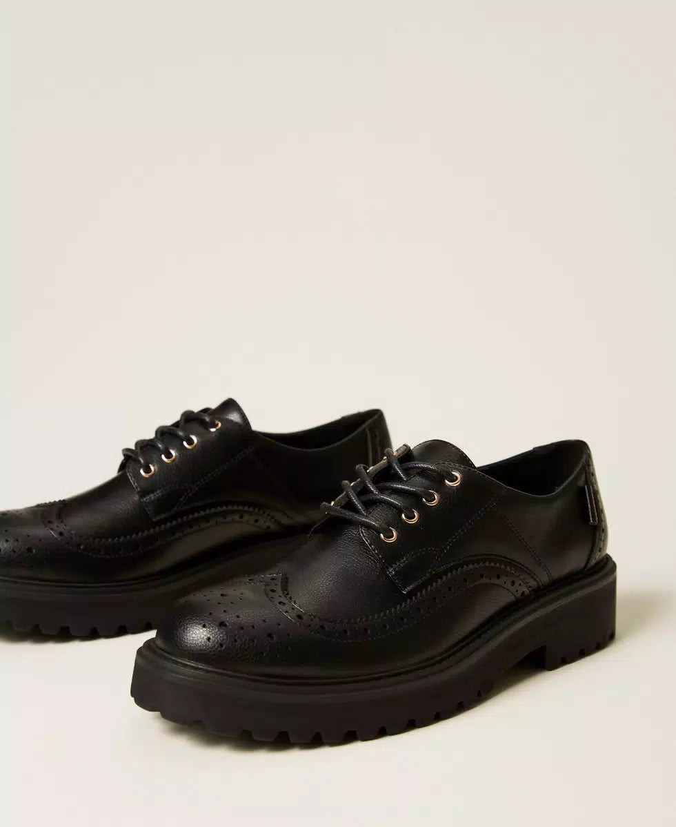 Scarpe stringate con logo TwinSet