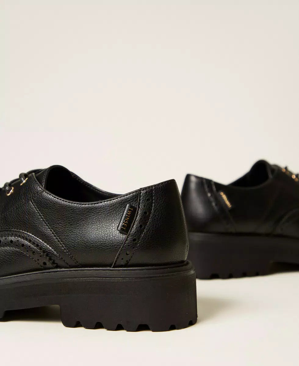 Scarpe stringate con logo TwinSet