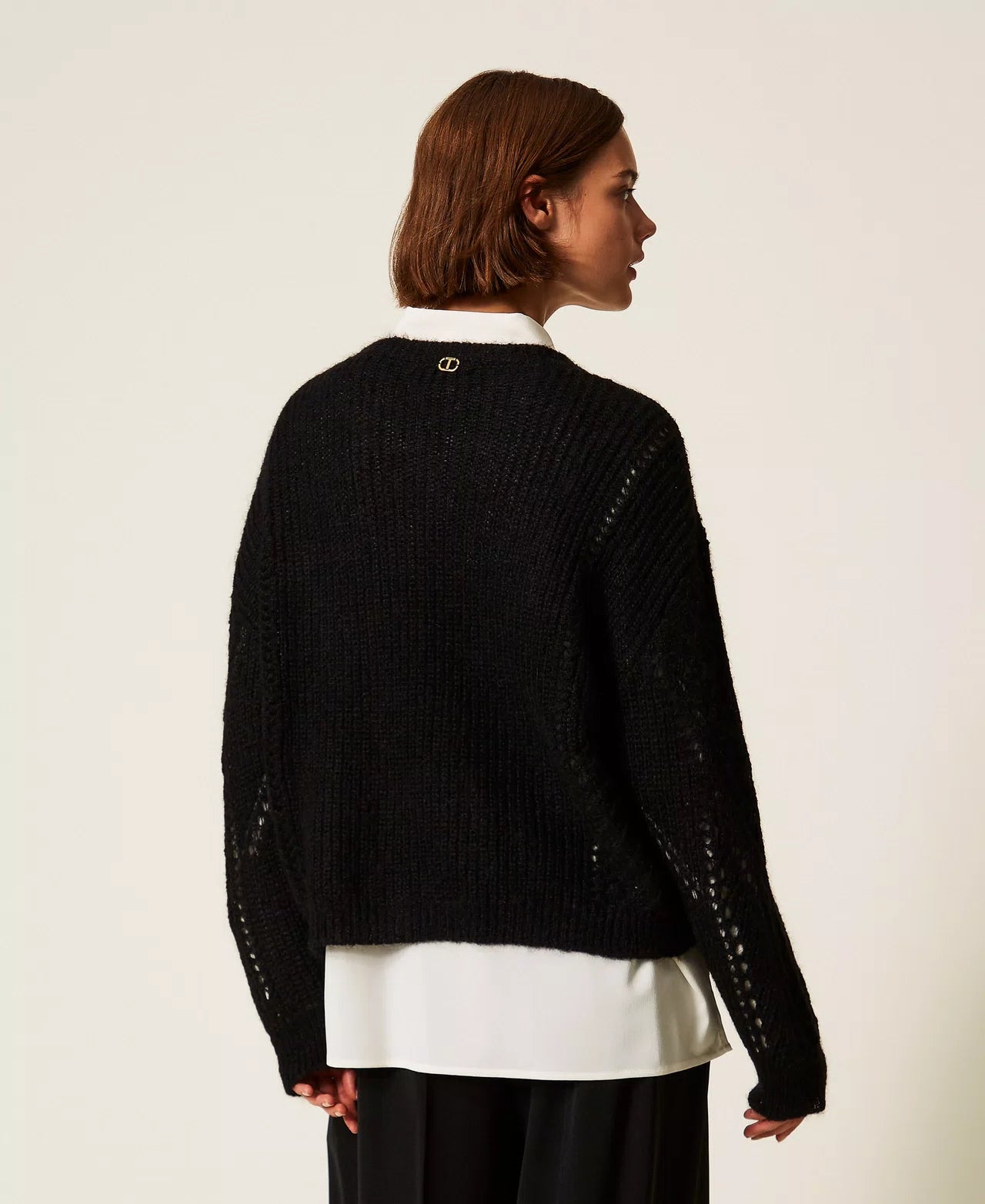 Maglia traforata in misto mohair TwinSet