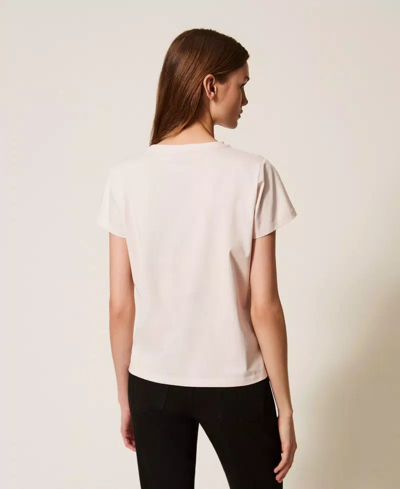 T-shirt regular con stampa Twinset