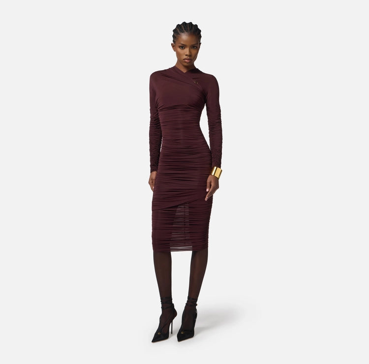 Abito in jersey con drappeggi AB88857E2 Elisabetta Franchi