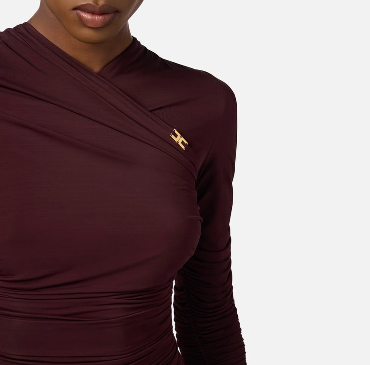 Abito in jersey con drappeggi AB88857E2 Elisabetta Franchi