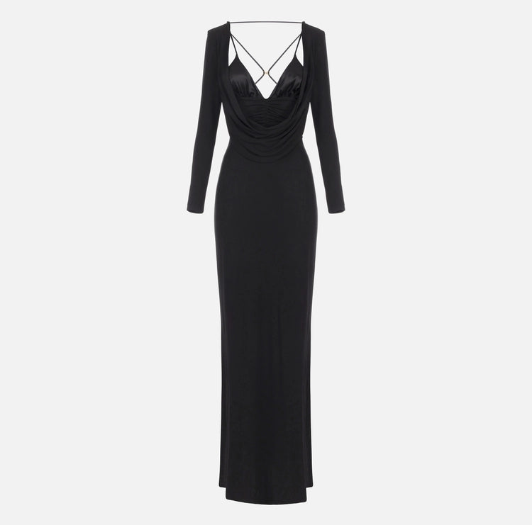 Abito Red Carpet in jersey crêpe fluido ABR0356E2 Elisabetta Franchi