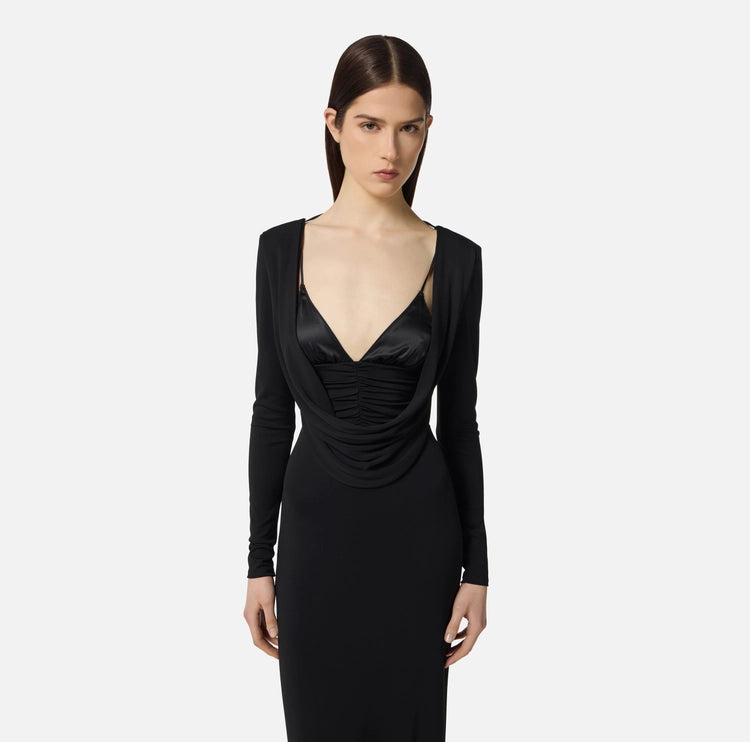 Abito Red Carpet in jersey crêpe fluido ABR0356E2 Elisabetta Franchi
