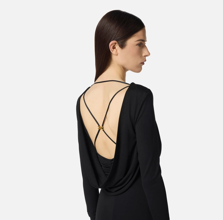Abito Red Carpet in jersey crêpe fluido ABR0356E2 Elisabetta Franchi