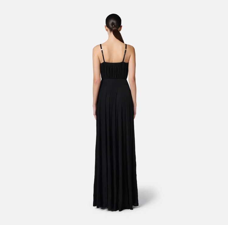 Abito Red Carpet in jersey lurex con fiore ricamato ABR2252E2 Elisabetta Franchi