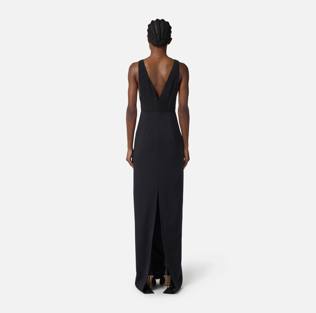 Abito Red Carpet in georgette e crêpe con cristalli ABR2457E2 Elisabetta Franchi