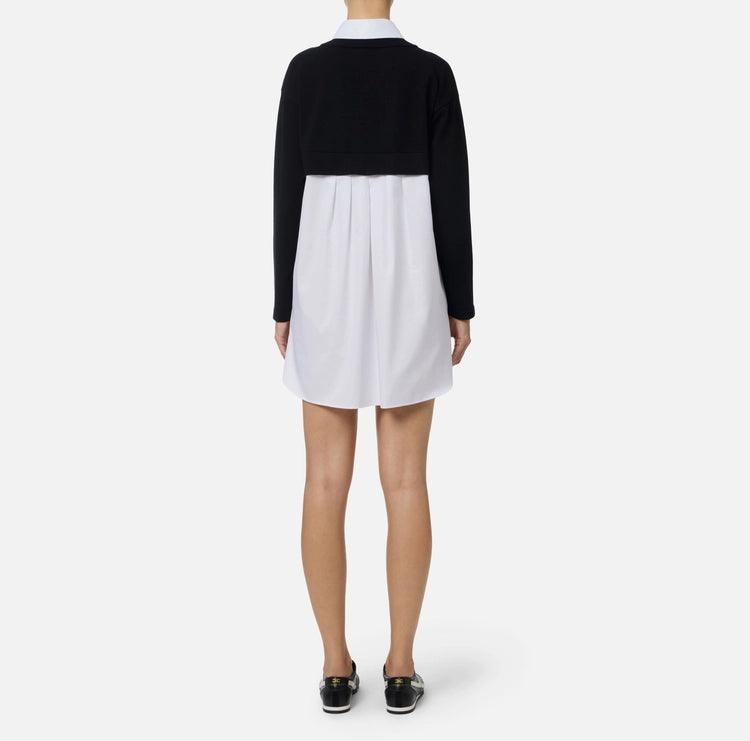 Abito in maglia di viscosa e popeline di cotone AM09T56E2 Elisabetta Franchi