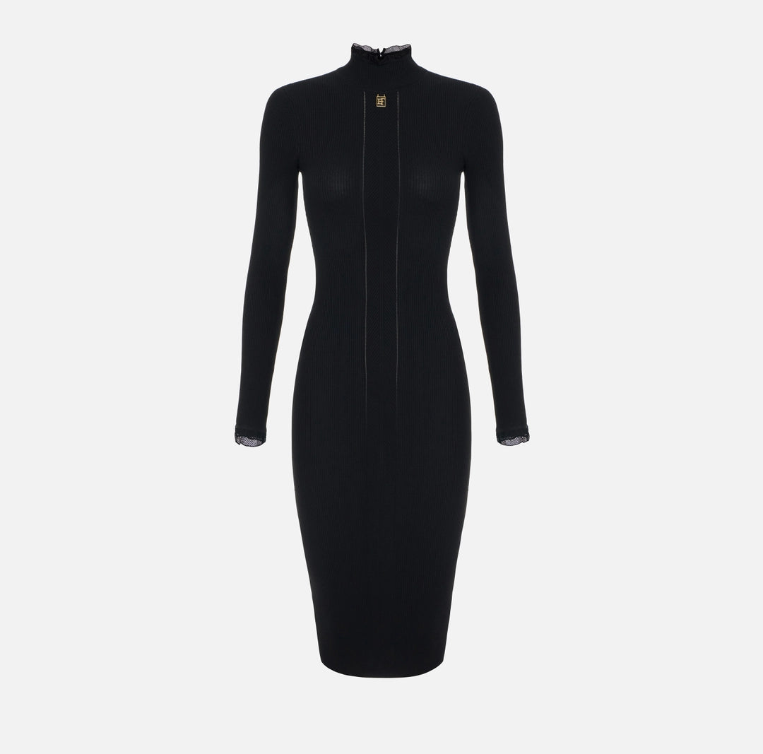 Abito in maglia con dettaglio logo AM21B66E2 Elisabetta Franchi