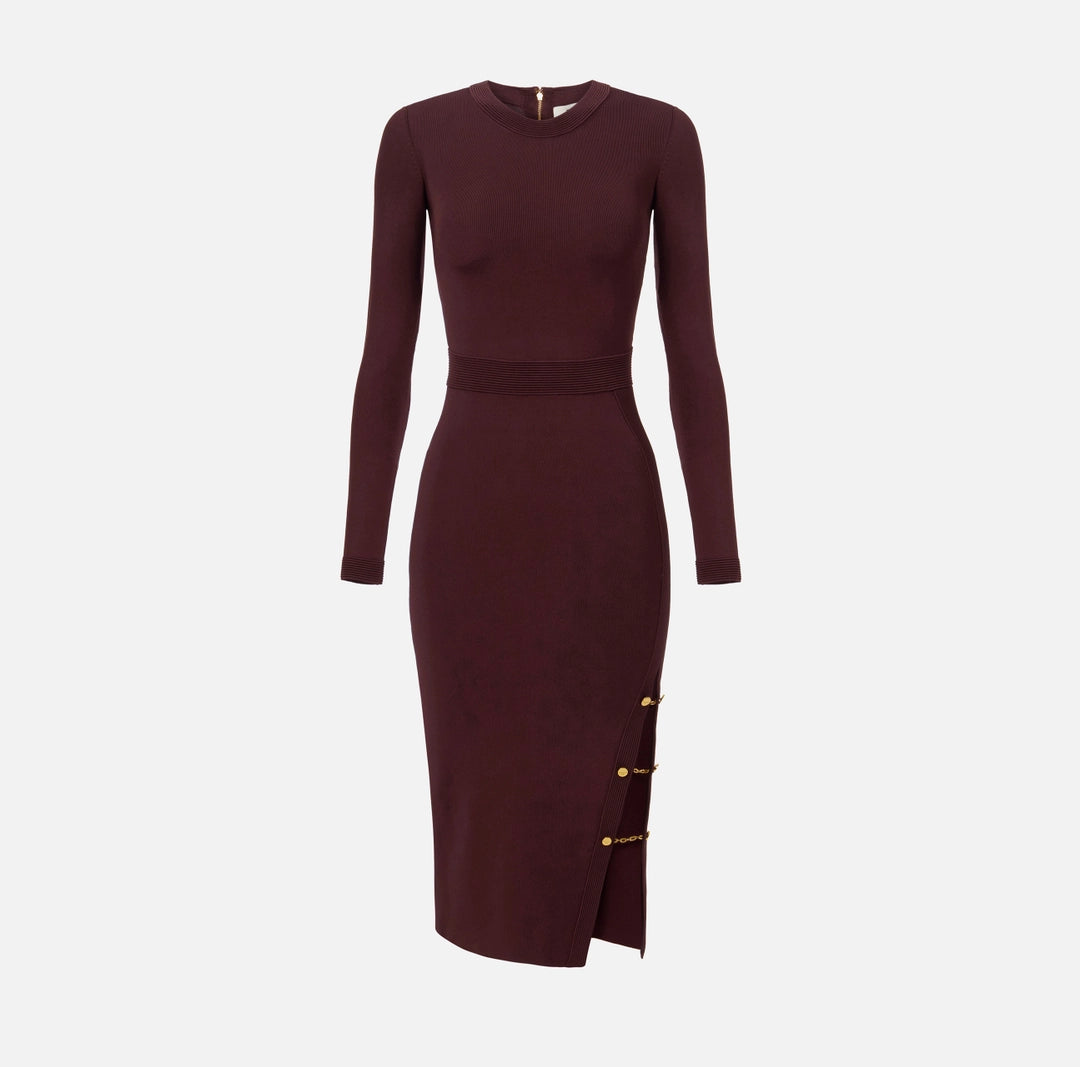 Abito in maglia di viscosa con gemelli gioiello AM28S57E2 Elisabetta Franchi