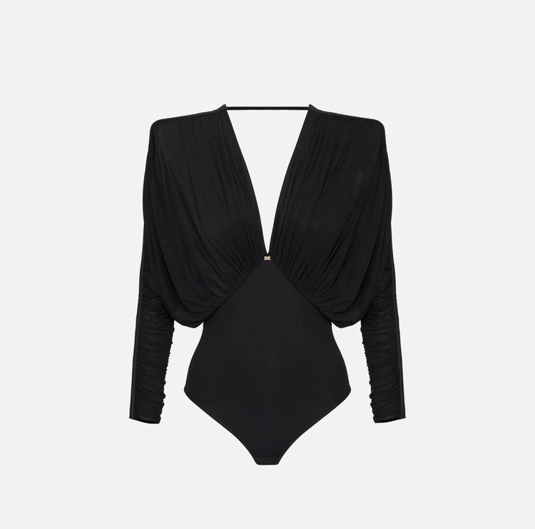 Body in jersey stretch con drappeggi BO00556E2 Elisabetta Franchi