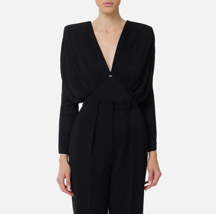 Body in jersey stretch con drappeggi BO00556E2 Elisabetta Franchi