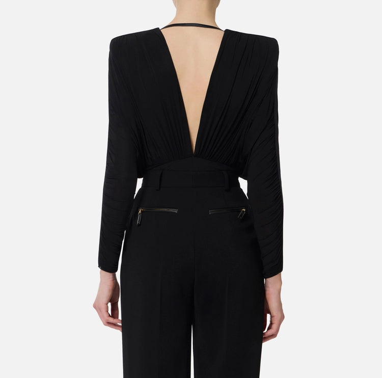 Body in jersey stretch con drappeggi BO00556E2 Elisabetta Franchi