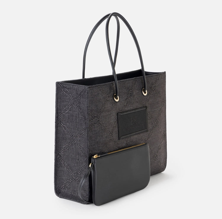 Tote grande in rafia jacquard BS82A52E2 Elisabetta Franchi