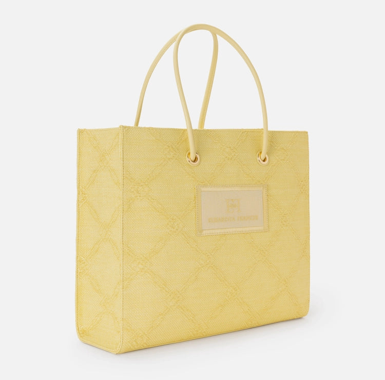 Tote grande in rafia jacquard BS82A52E2 Elisabetta Franchi