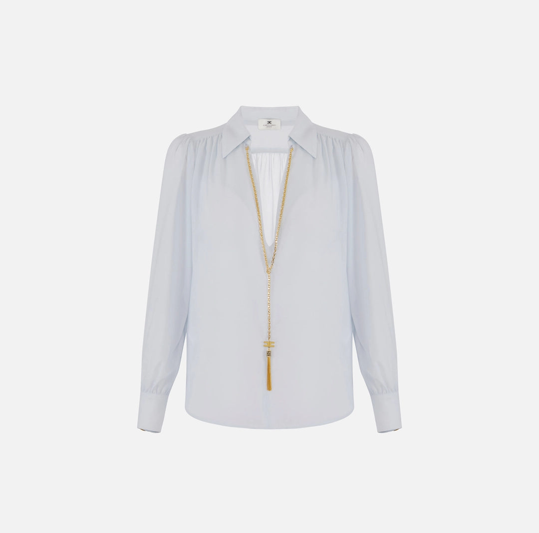 Camicia in georgette con collana CA13357E2 Elisabetta Franchi
