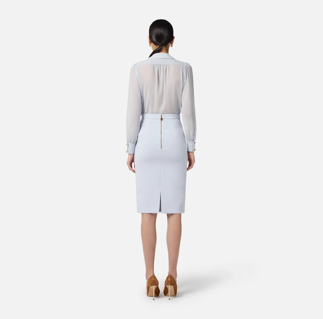 Camicia in georgette con collana CA13357E2 Elisabetta Franchi