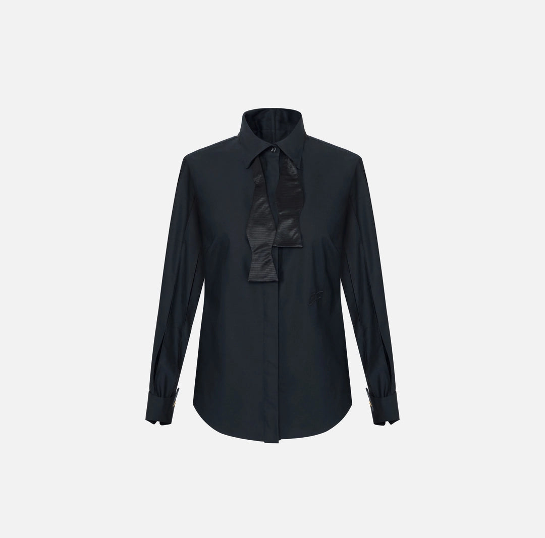 Camicia in cotone con papillon CA17367E2 Elisabetta Franchi