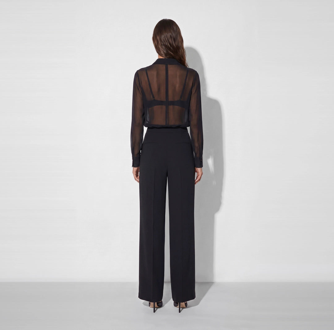 Body in georgette con catena gioiello CB00966E2 Elisabetta Franchi
