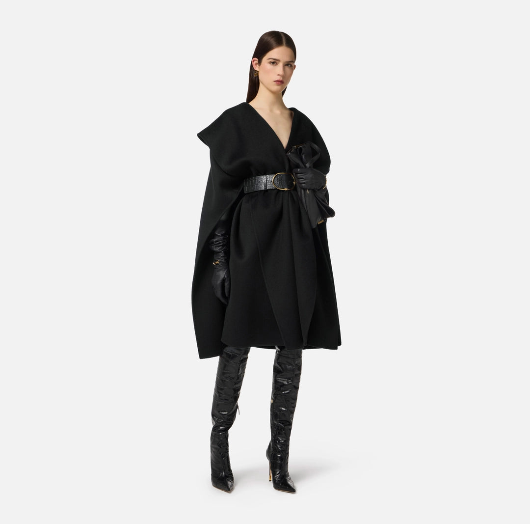 Mantella in panno di lana double CP67D56E2 Elisabetta Franchi