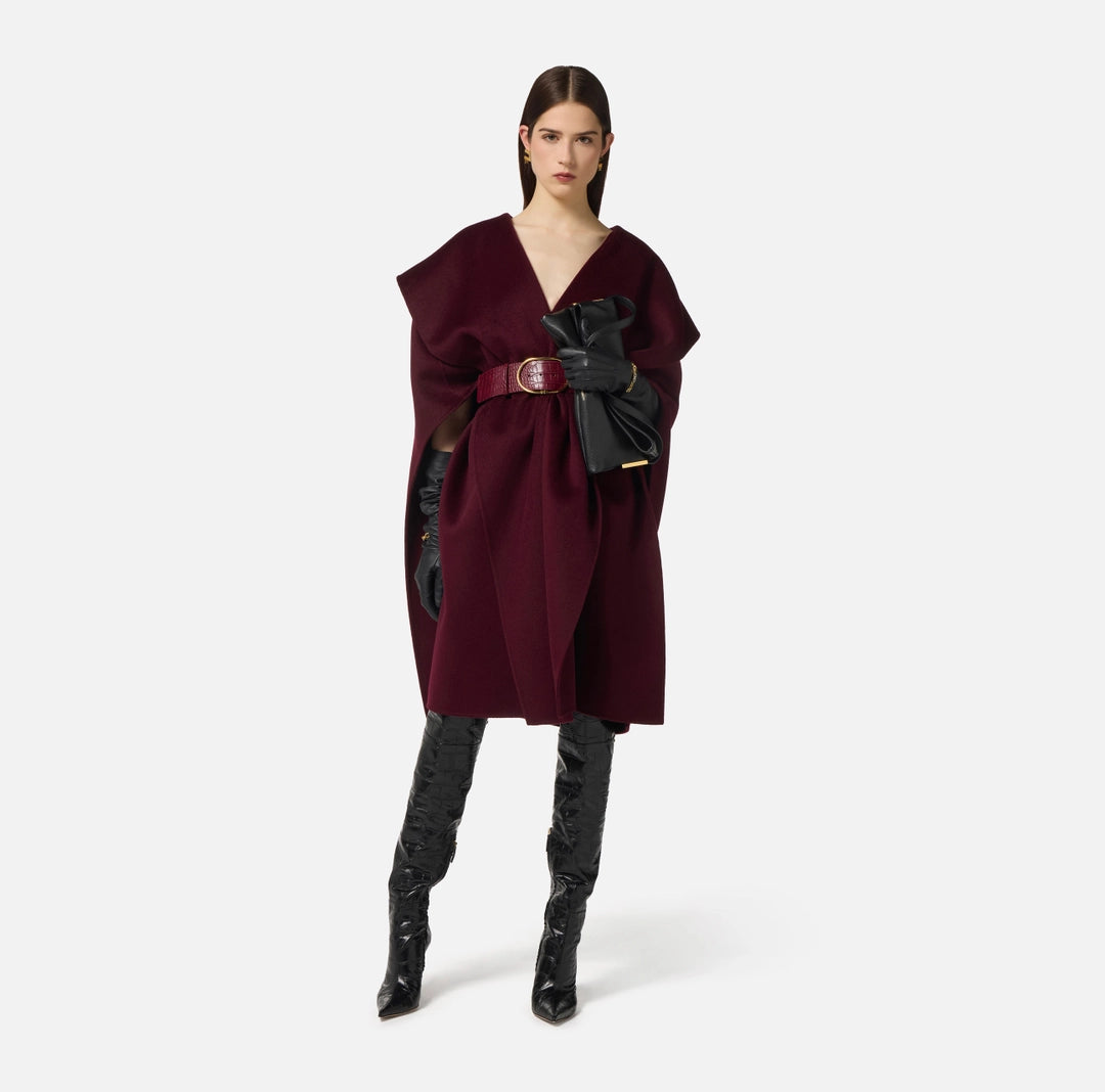 Mantella in panno di lana double CP67D56E2 Elisabetta Franchi
