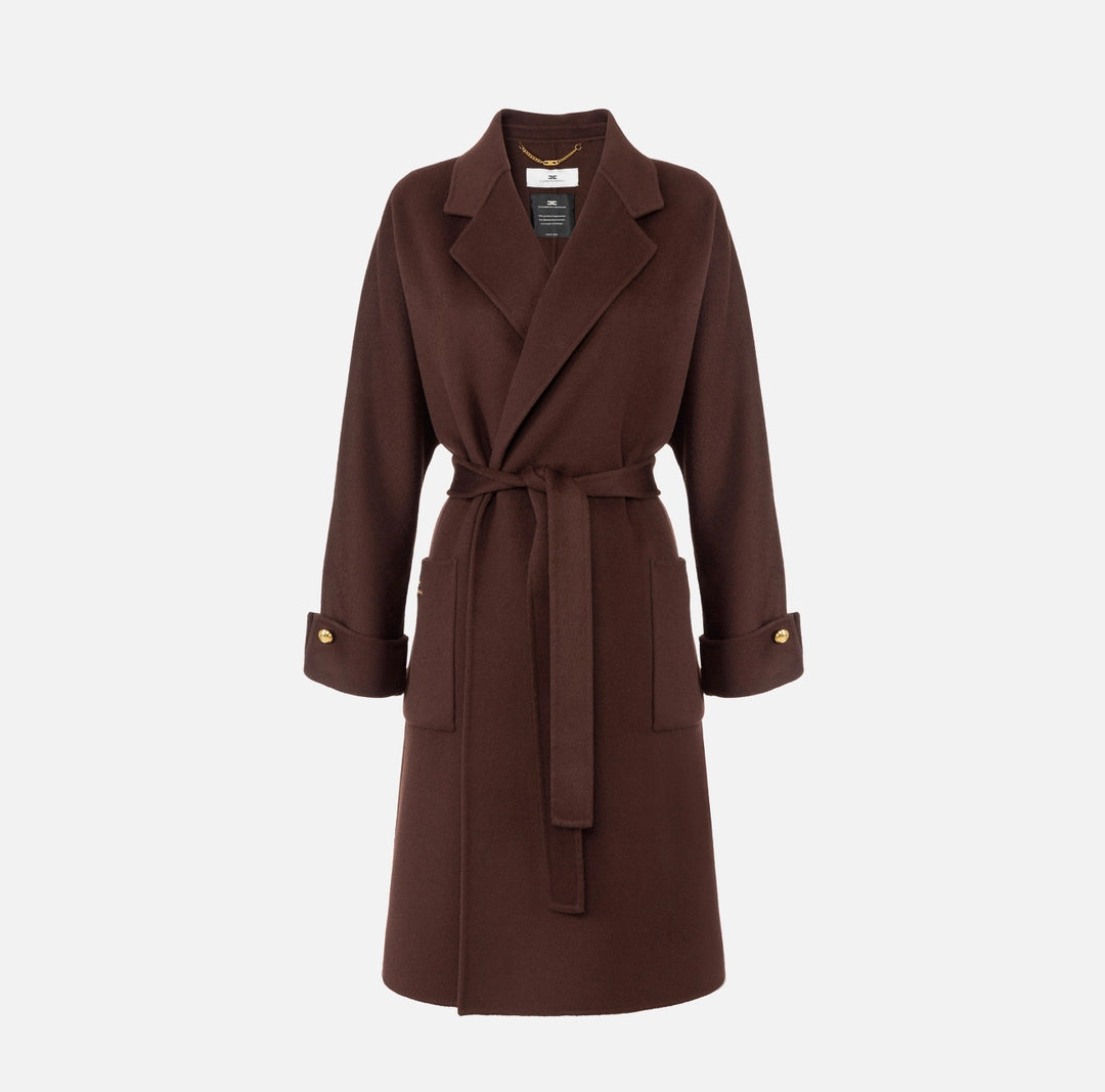 Cappotto in panno di misto lana double CP68D56E2 Elisabetta Franchi