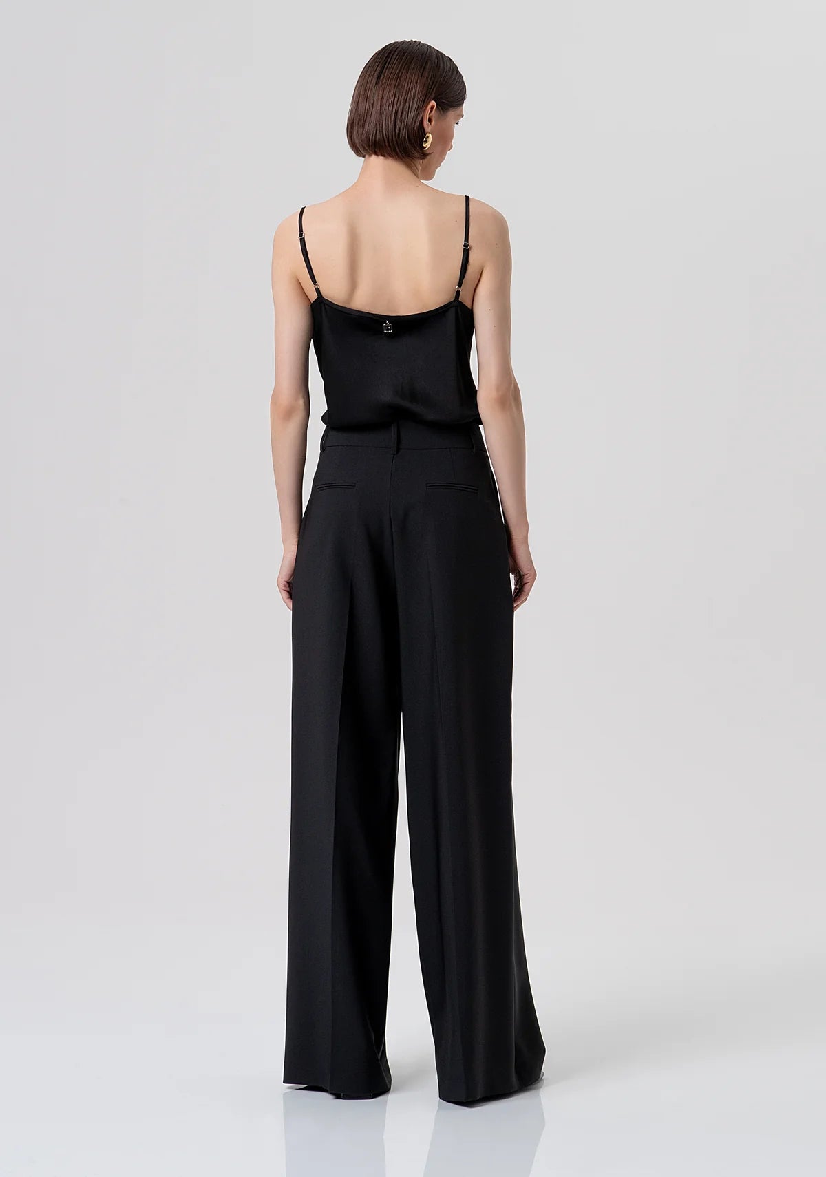 Pantaloni sartoriali a vita alta e gamba ampia Fracomina