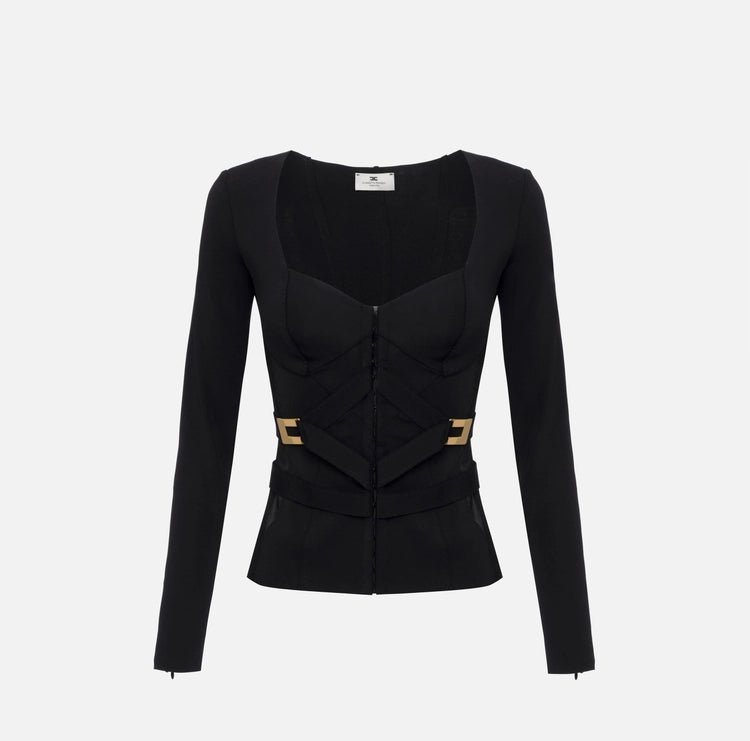 Giacca in tessuto bielastico GI16056E2 Elisabetta Franchi