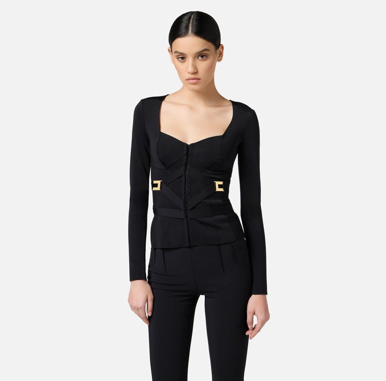 Giacca in tessuto bielastico GI16056E2 Elisabetta Franchi
