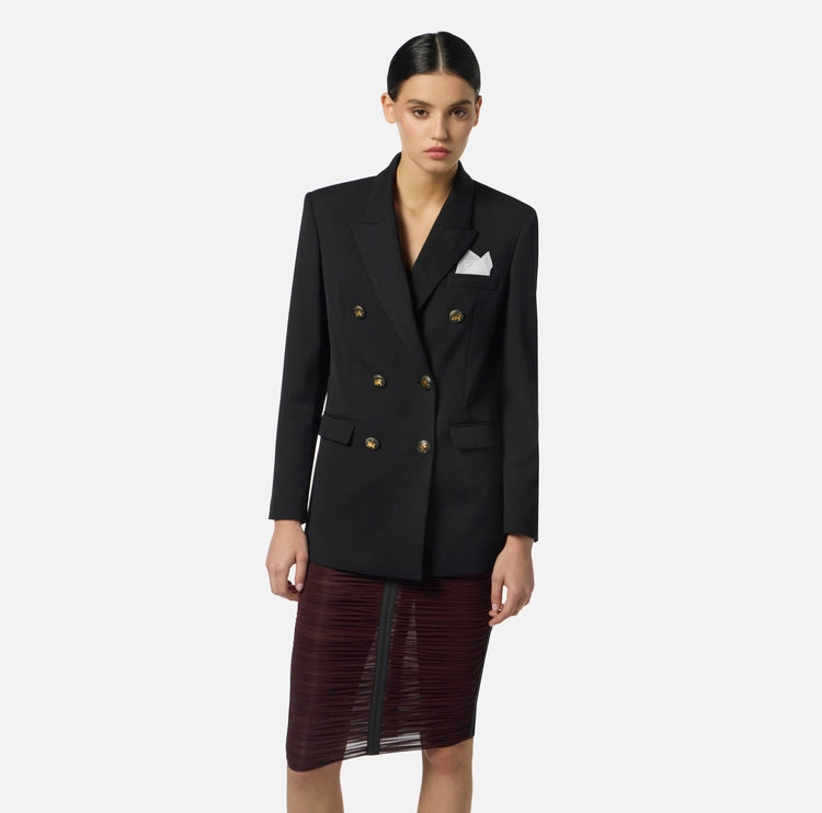 Giacca in gabardina di cotone con taschino GI16156E2 Elisabetta Franchi