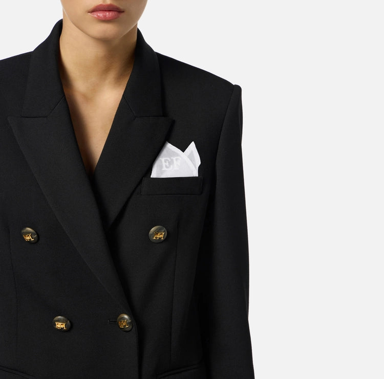 Giacca in gabardina di cotone con taschino GI16156E2 Elisabetta Franchi