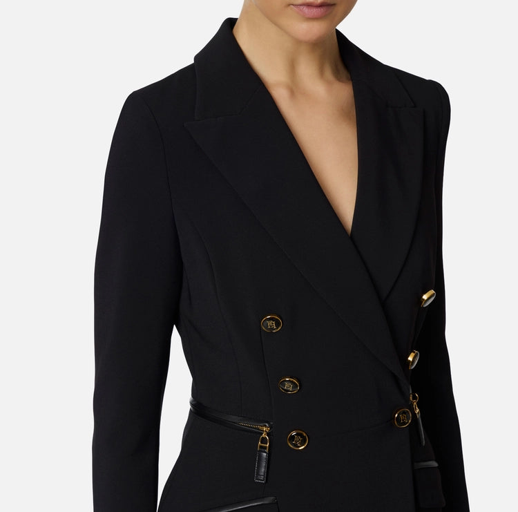 Giacca in crêpe leggero con dettagli zip GI17256E2 Elisabetta Franchi