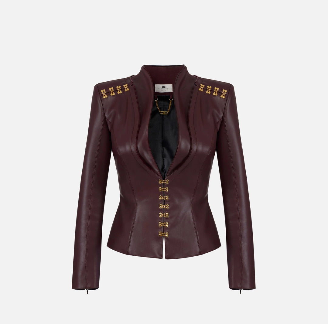 Giacca con ganci gioiello GI18757E2 Elisabetta Franchi
