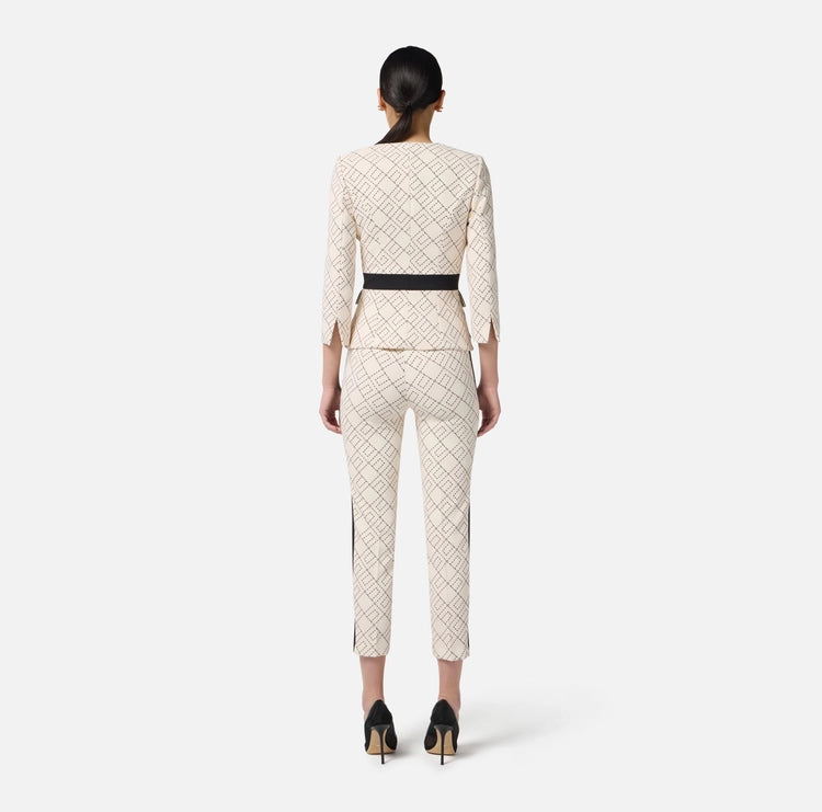 Giacca bi-color in doppio crêpe GIS0156E2 Elisabetta Franchi