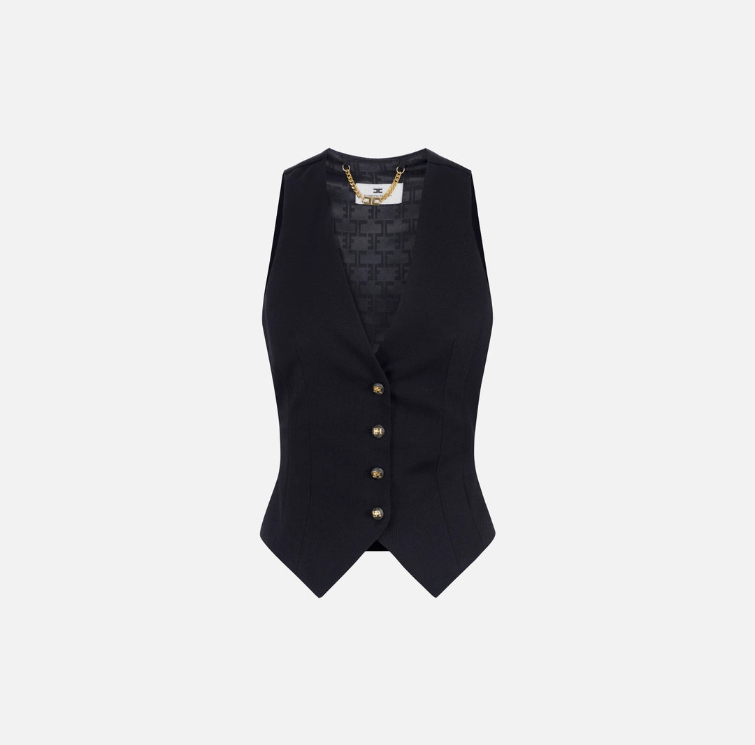 Gilet in gabardina di cotone GL00156E2 Elisabetta Franchi