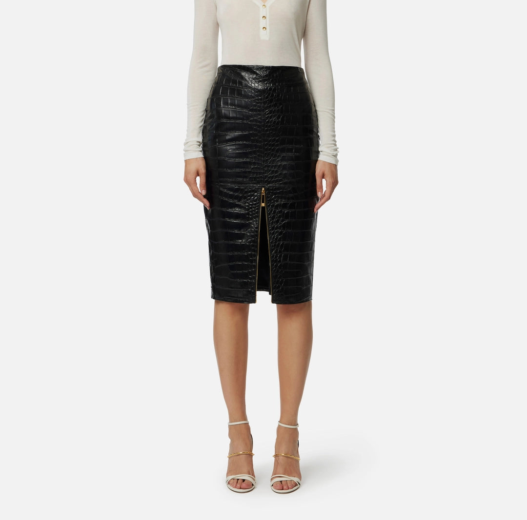 Gonna con texture stampa cocco GO10856E2 Elisabetta Franchi
