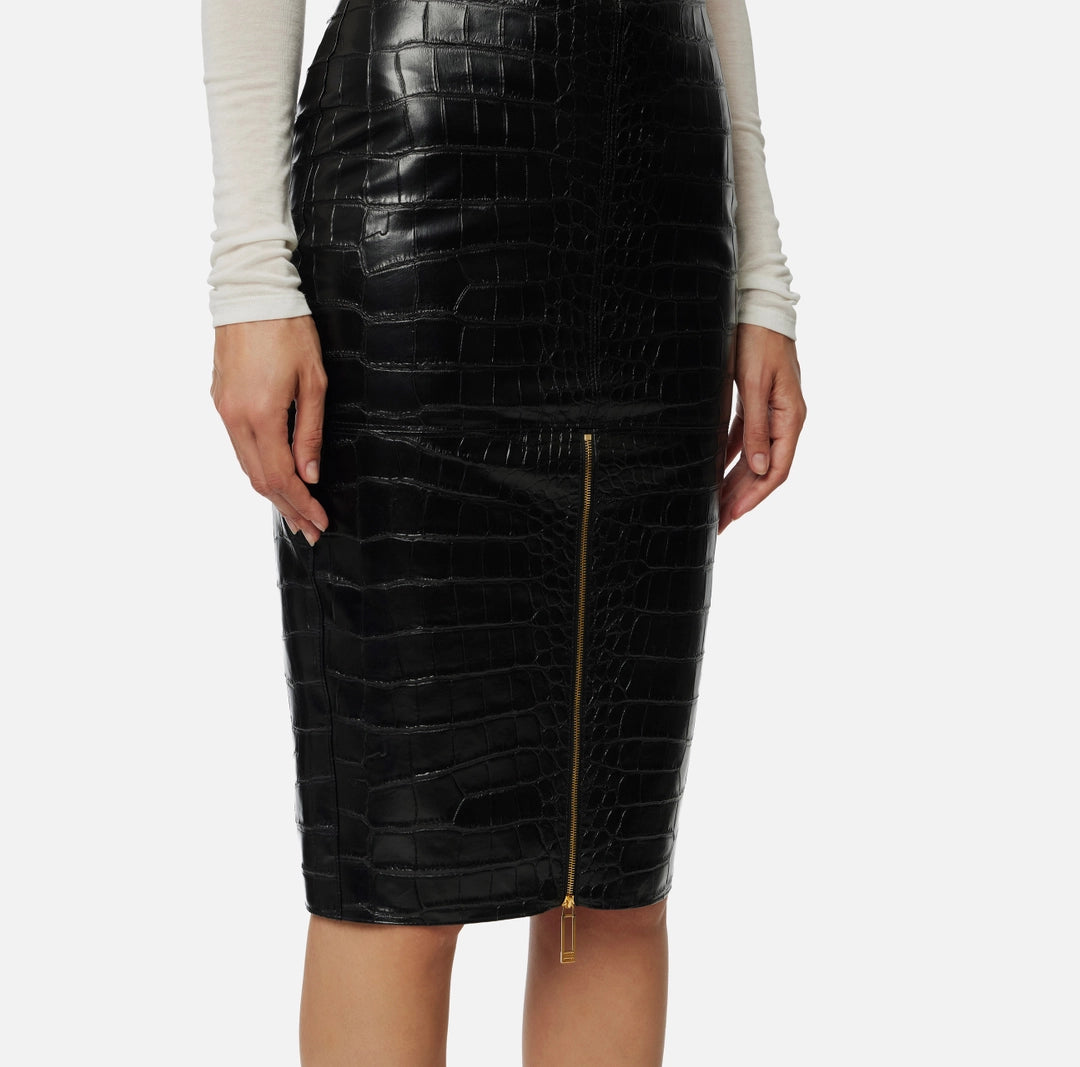 Gonna con texture stampa cocco GO10856E2 Elisabetta Franchi