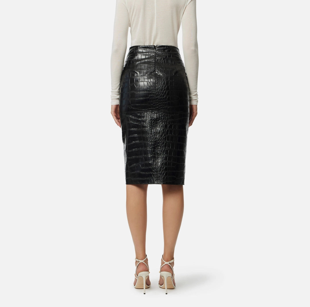 Gonna con texture stampa cocco GO10856E2 Elisabetta Franchi