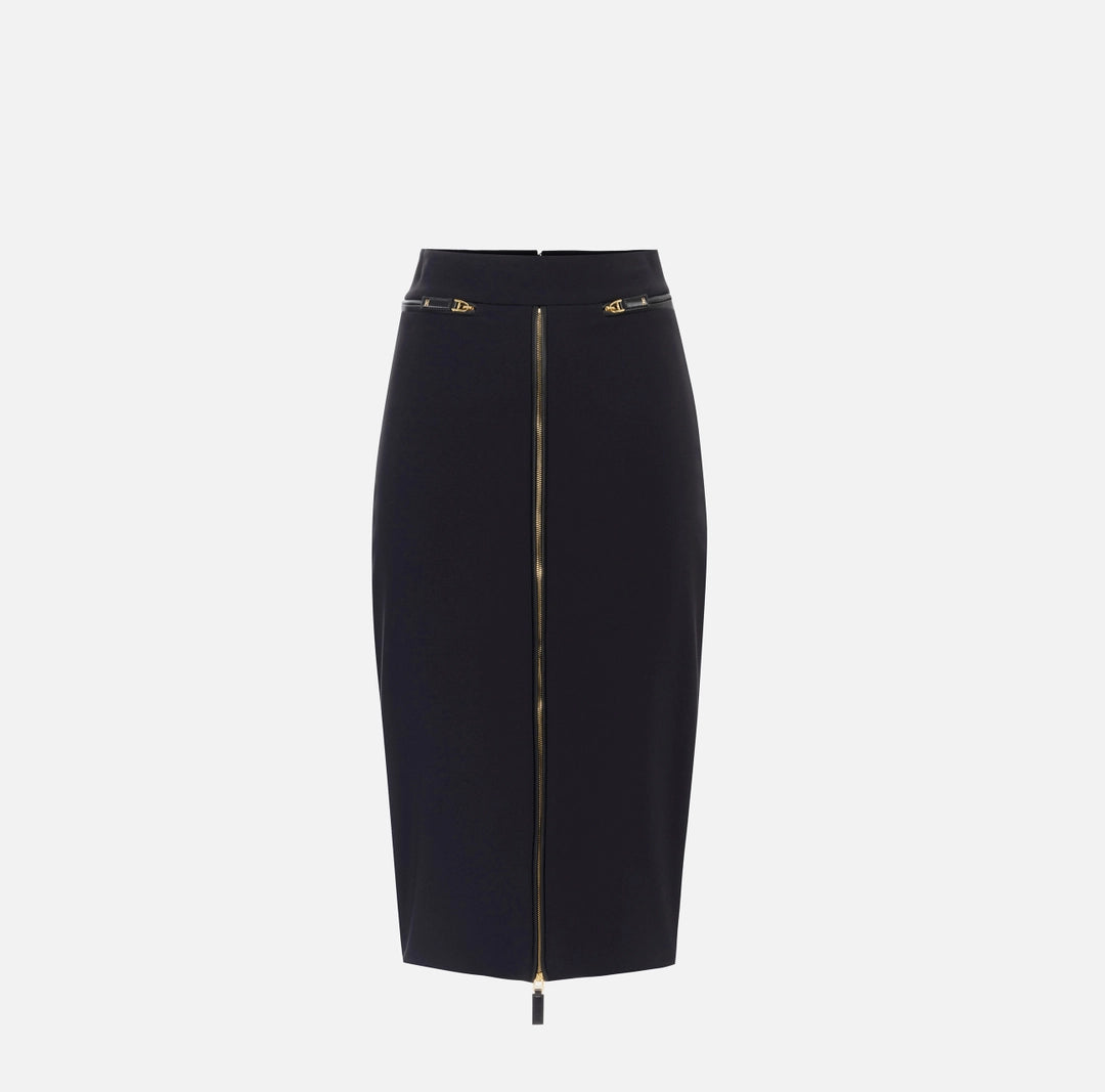 Gonna in crêpe leggero con zip GO13456E2 Elisabetta Franchi